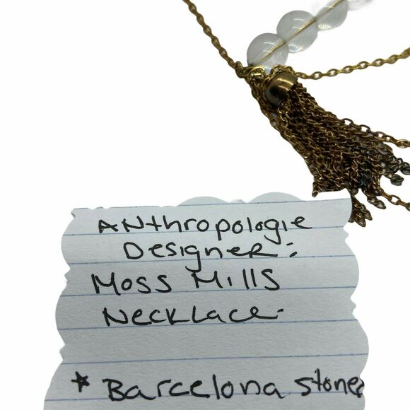 Moss Mills Gold Tone Barcelona Stone Necklace - Picture 5 of 13